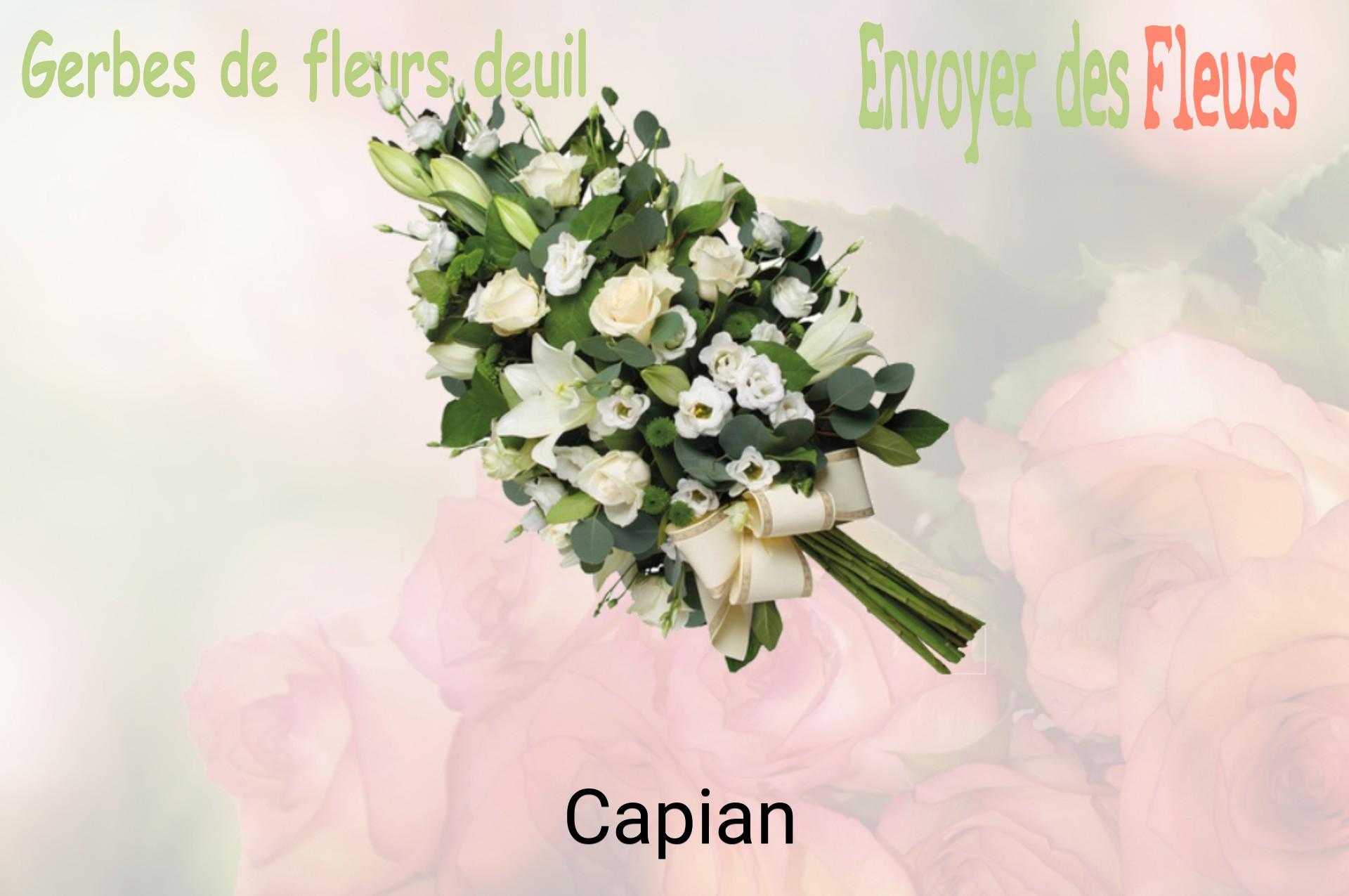 Gerbe de fleurs de deuil livrée à Capian
